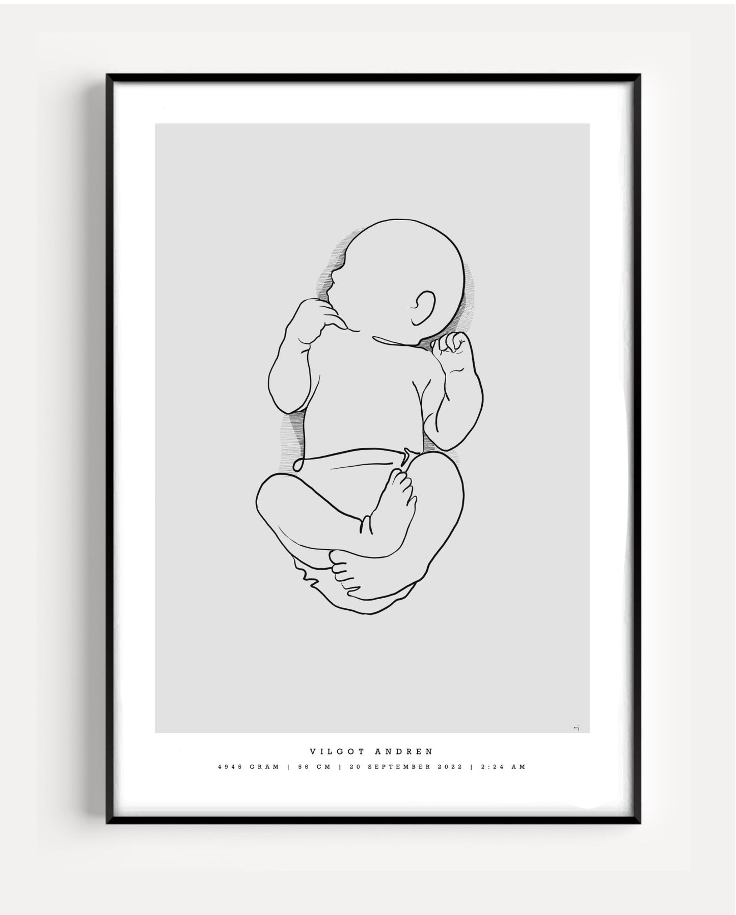 Generisk födelsetavla liten 30x40 cm