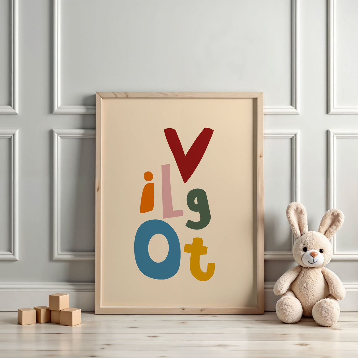 ersonalized name wall art for playroom, vibrant and colorful poster featuring the name Ben, ideal for children’s room or nursery decoration